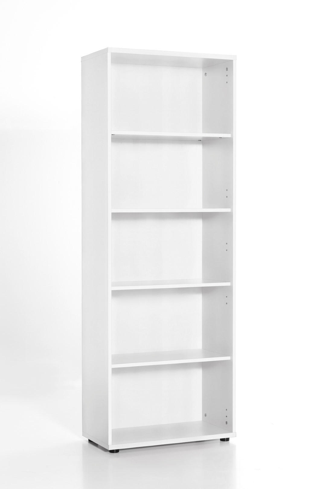 AKTENREGAL Tiger XL 182x65x34 cm 5 Fächern Weiß - Weiß, Holz (65/182/34cm) - PROREGAL