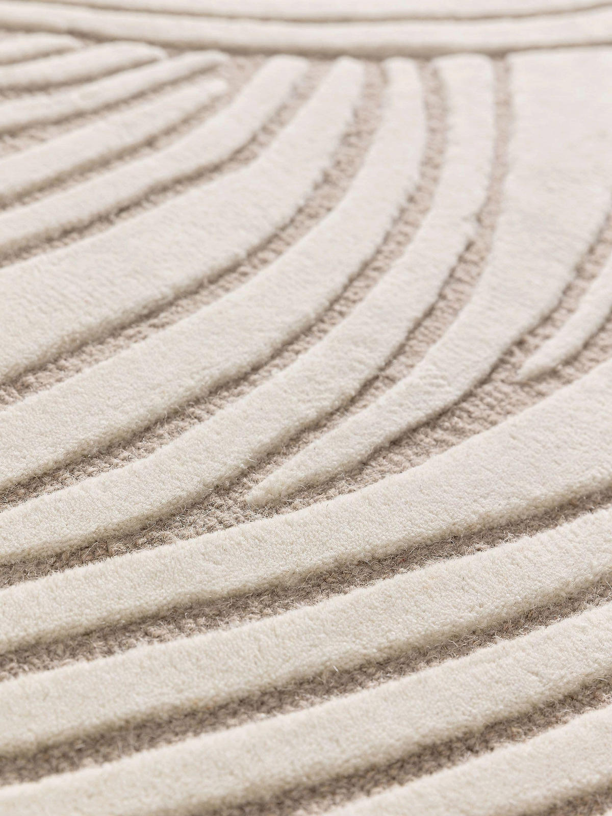 WOLLTEPPICH Tess Cream/Taupe 200x300 cm - Creme, Textil (200/300cm) - benuta Pure