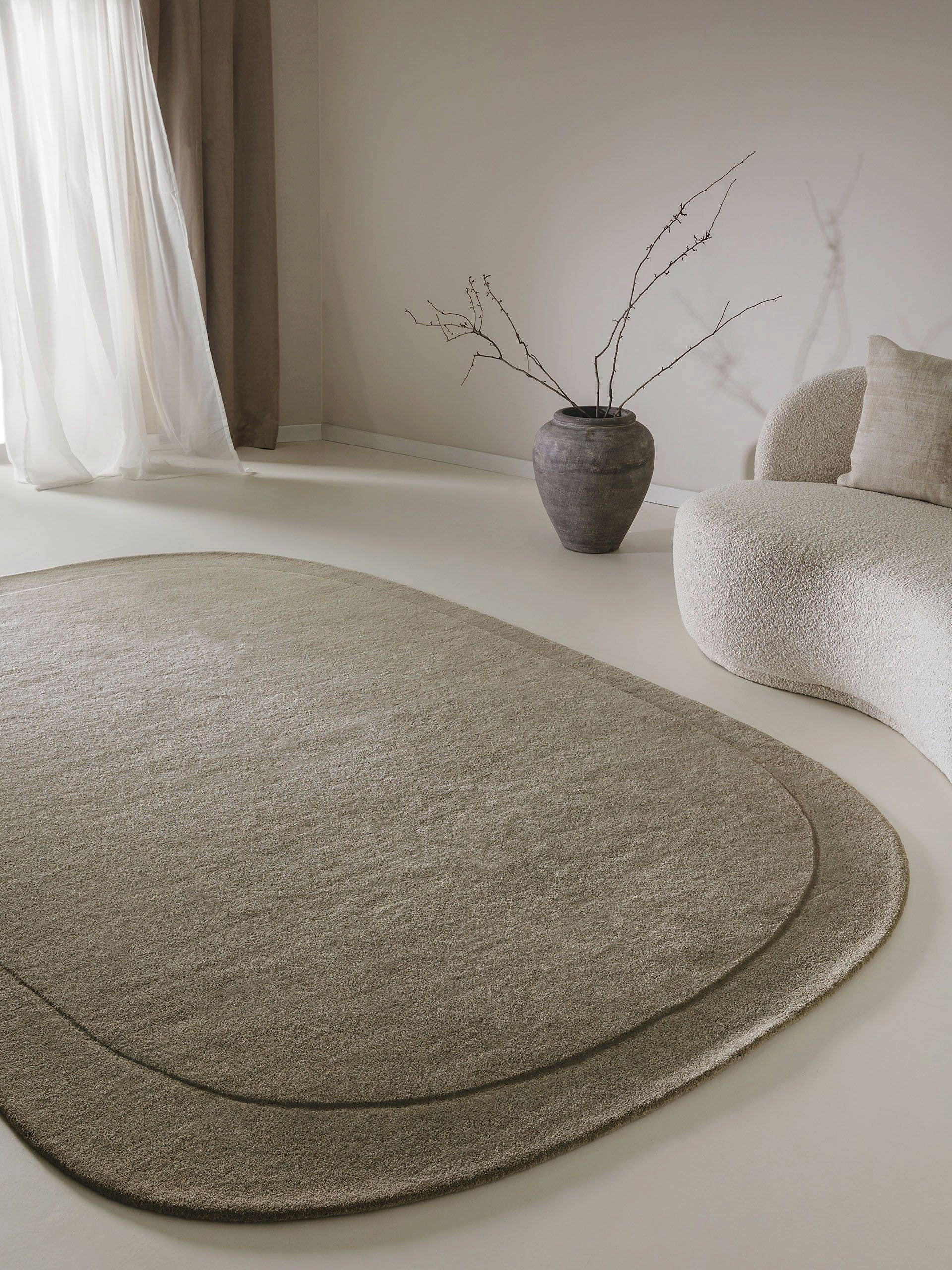 WOLLTEPPICH Shape Hellgrün 200x300 cm - Hellgrün, Textil (200/300cm) - benuta Pure