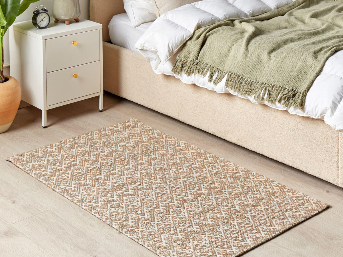 TEPPICH geflochten Atima 150/80 cm - Beige, Naturmaterialien (80/150cm) - Beliani