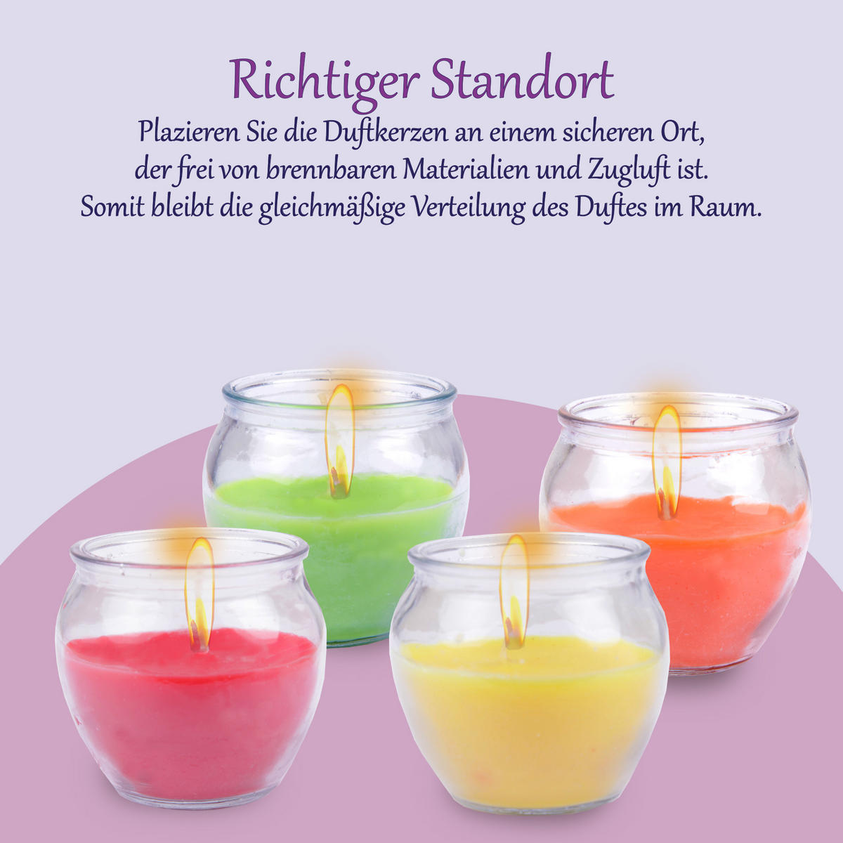 DUFTKERZEN "Selection" - 4 Kerzen im Mix Fruits - Limette/Multicolor, Naturmaterialien (5.8/6cm)