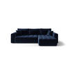 ECKSOFA mit Schlaffunktion MILO R Monolith 77 Rechts - Blau, Textil (280/175cm) - Bedante