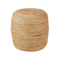 POUF Dalama 46/46/48 cm - Beige, Naturmaterialen (46/48/46cm) - Beliani