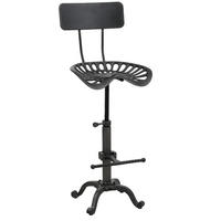 BARHOCKER Schwarz, Silber - Silberfarben/Schwarz, Metall (44/89/36cm) - MCW