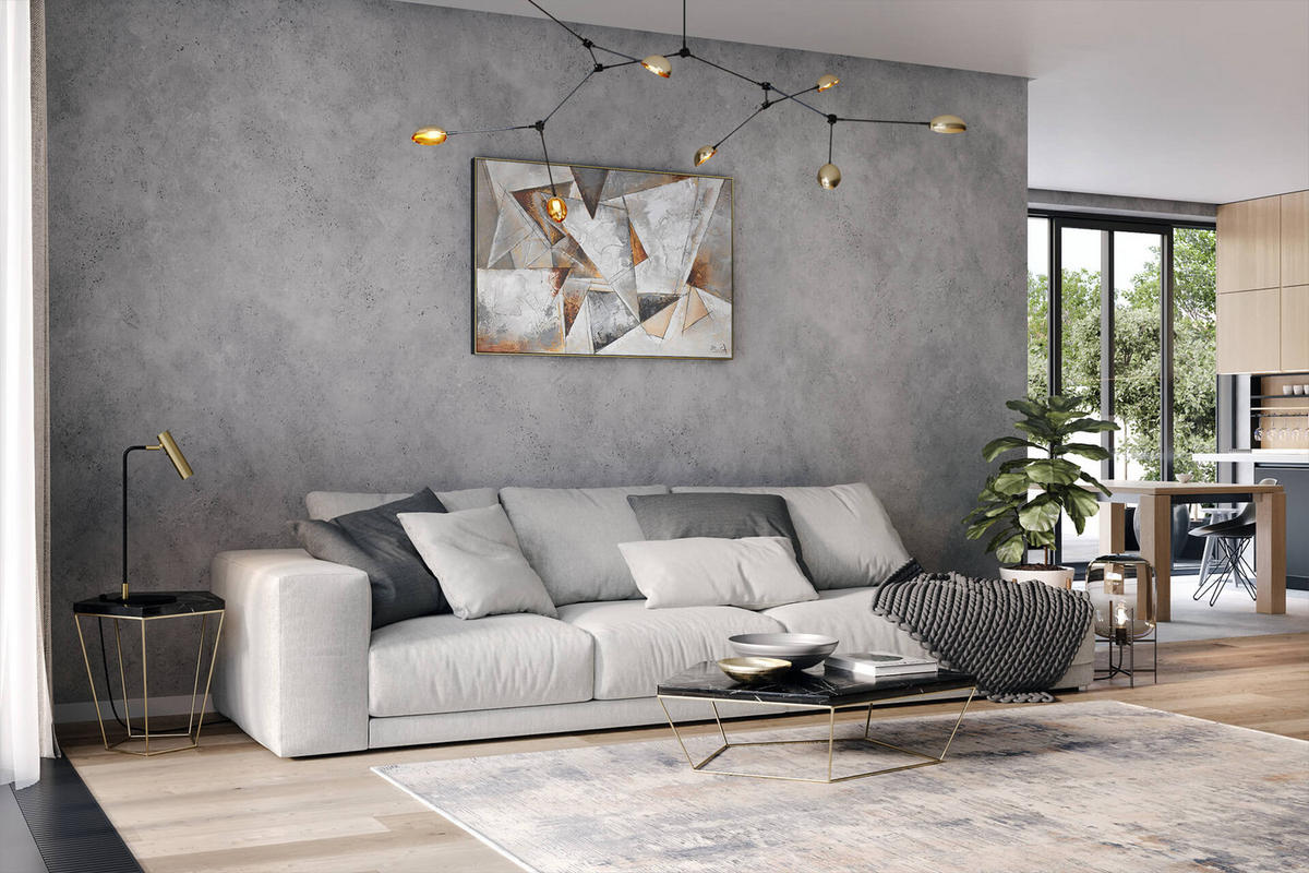 OLEJOMAĽBA 120/80 cm, Zvieratá - hnedá/sivá, drevo/textil (120/80cm) - KUNSTLOFT