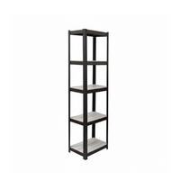 REGAL sivo-crni 5 polica 180x40x40 cm - višebojno, drvni materijal/metal (40/180/40cm) - Relaxdays
