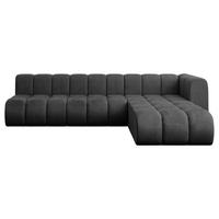 ECKSOFA modulares Sofa Darnel-L2 - 296x177x70 cm Schwarz - Schwarz, Holzwerkstoff/Textil (296/177cm) - ALTDECOR