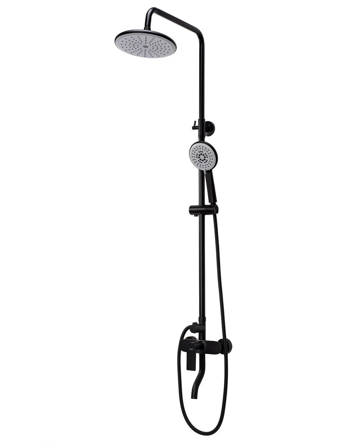 DUSCHGARNITUR Rea Verso Black - Schwarz, Metall (22/143.5/45.5cm) - REA