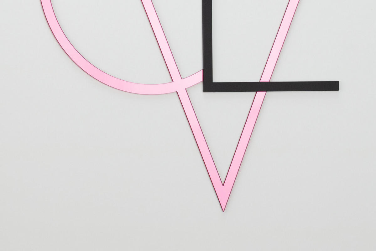 WANDBILD Rosa 50/70 cm - Pink/Schwarz, Glas (1.85/70cm) - KUNSTLOFT