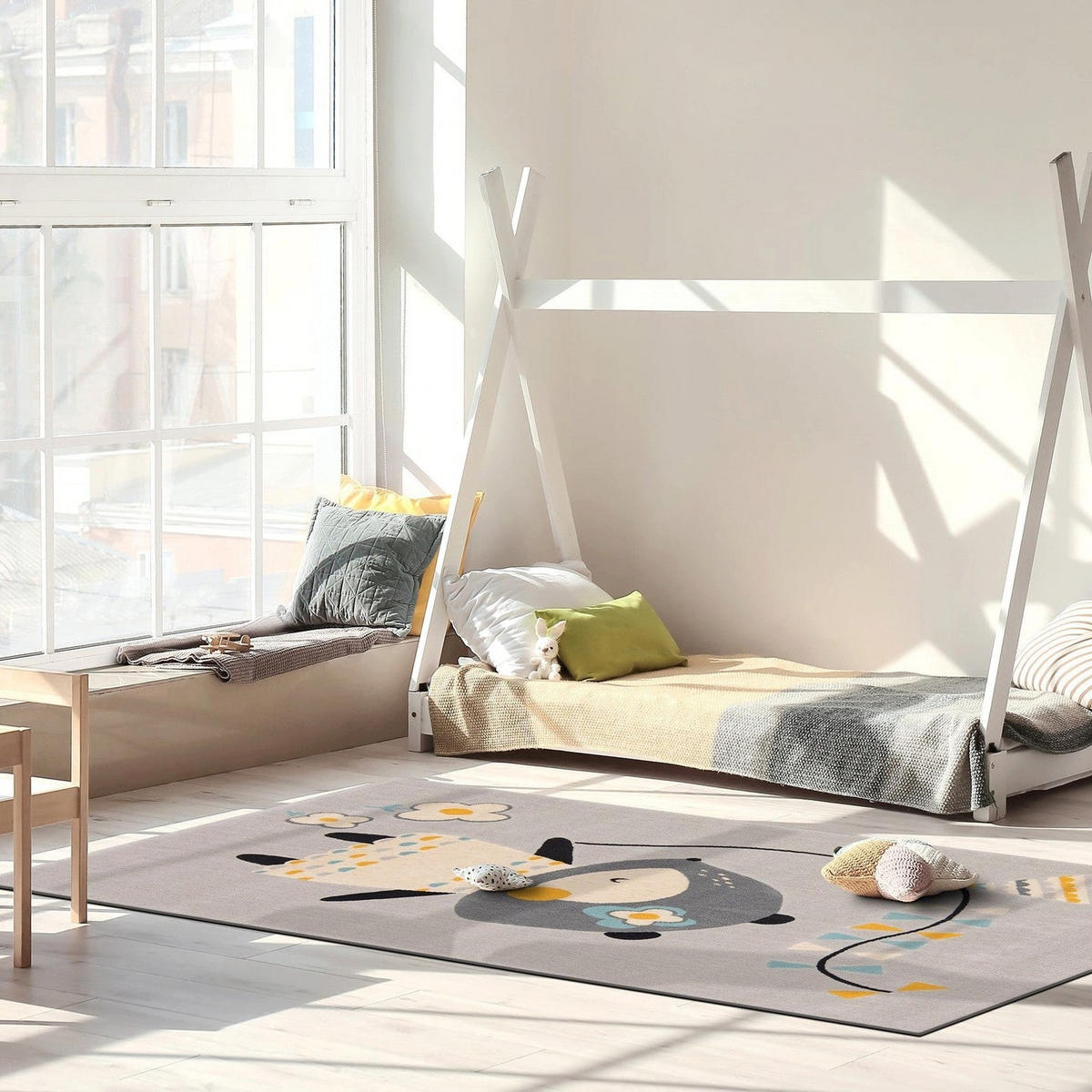 KINDERTEPPICH superweich grau - Grau, Textil (120/170cm) - AFK Living