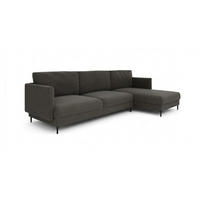 ECKSOFA Helmer Max In Stoff Baloo - Anthrazit, Holzwerkstoff/Textil (323/164cm) - Fun Möbel