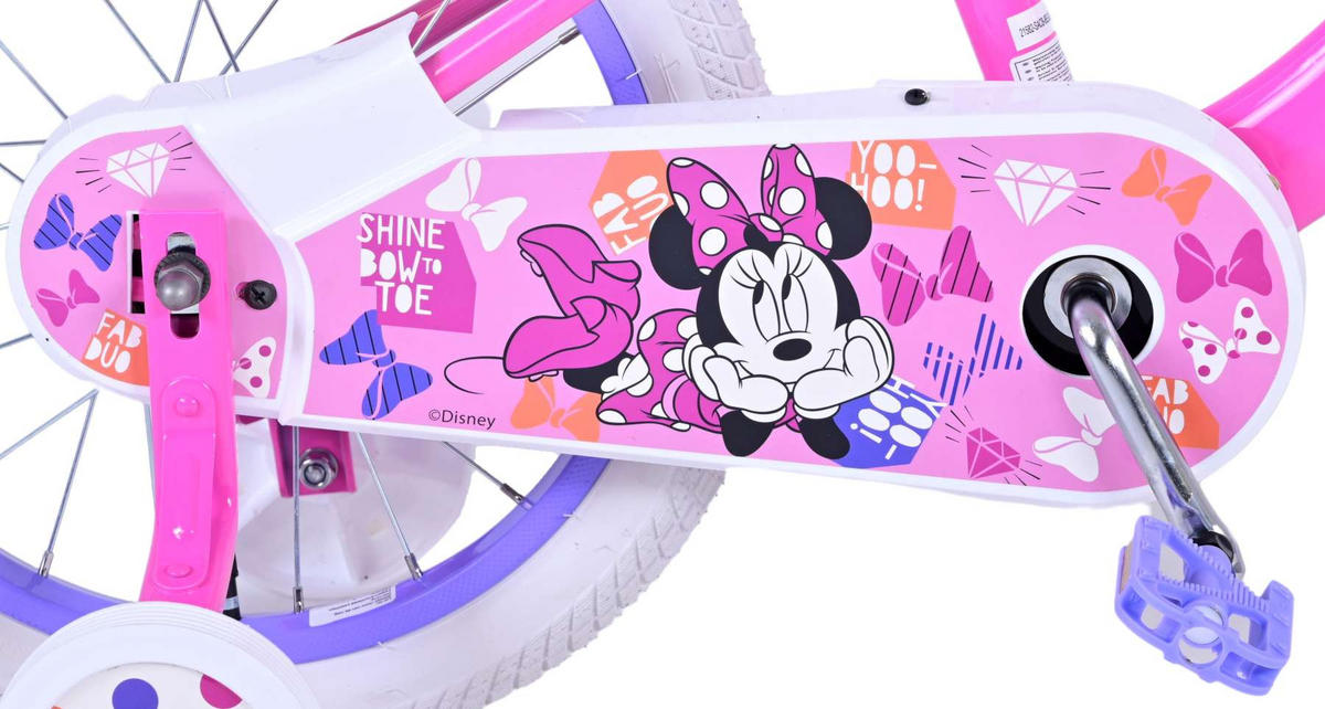 KINDERFAHRRAD Minnie Cutest Ever - Mädchen - Rücktritt + Handbremse - Rosa - Rosa, Metall (49cm) - TPFSports