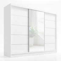 SCHWEBETÜRENSCHRANK 200 cm AURELIA 1 Farbe: Weiß - Weiß, Holzwerkstoff (200/215/60cm) - A&J MöbelLand