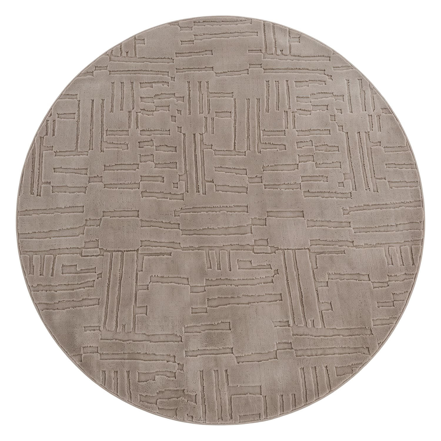 HOCHFLORTEPPICH 160/160 cm Tokio 476 - Taupe, Kunststoff (160/160cm) - Paco Home