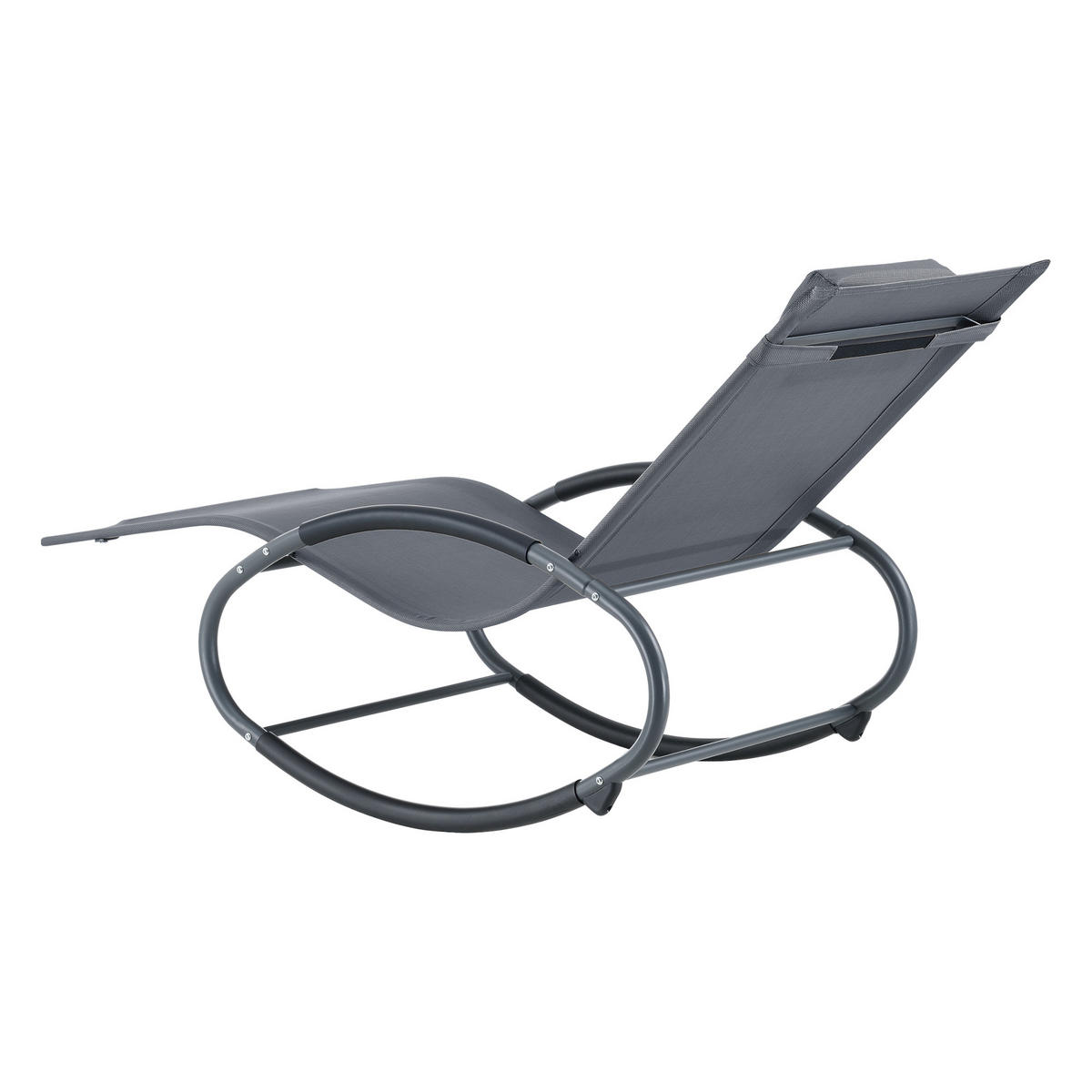 SCHAUKELLIEGE Almaluez - Dunkelgrau, Metall (153/80.5/63cm) - [en.casa]