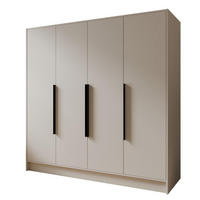 DREHTÜRENSCHRANK BERON 200/200/51 cm Modern Kleiderschrank 4-türig Kaschmir - Kaschmir, Holzwerkstoff (200/200/51cm) - MASSENO