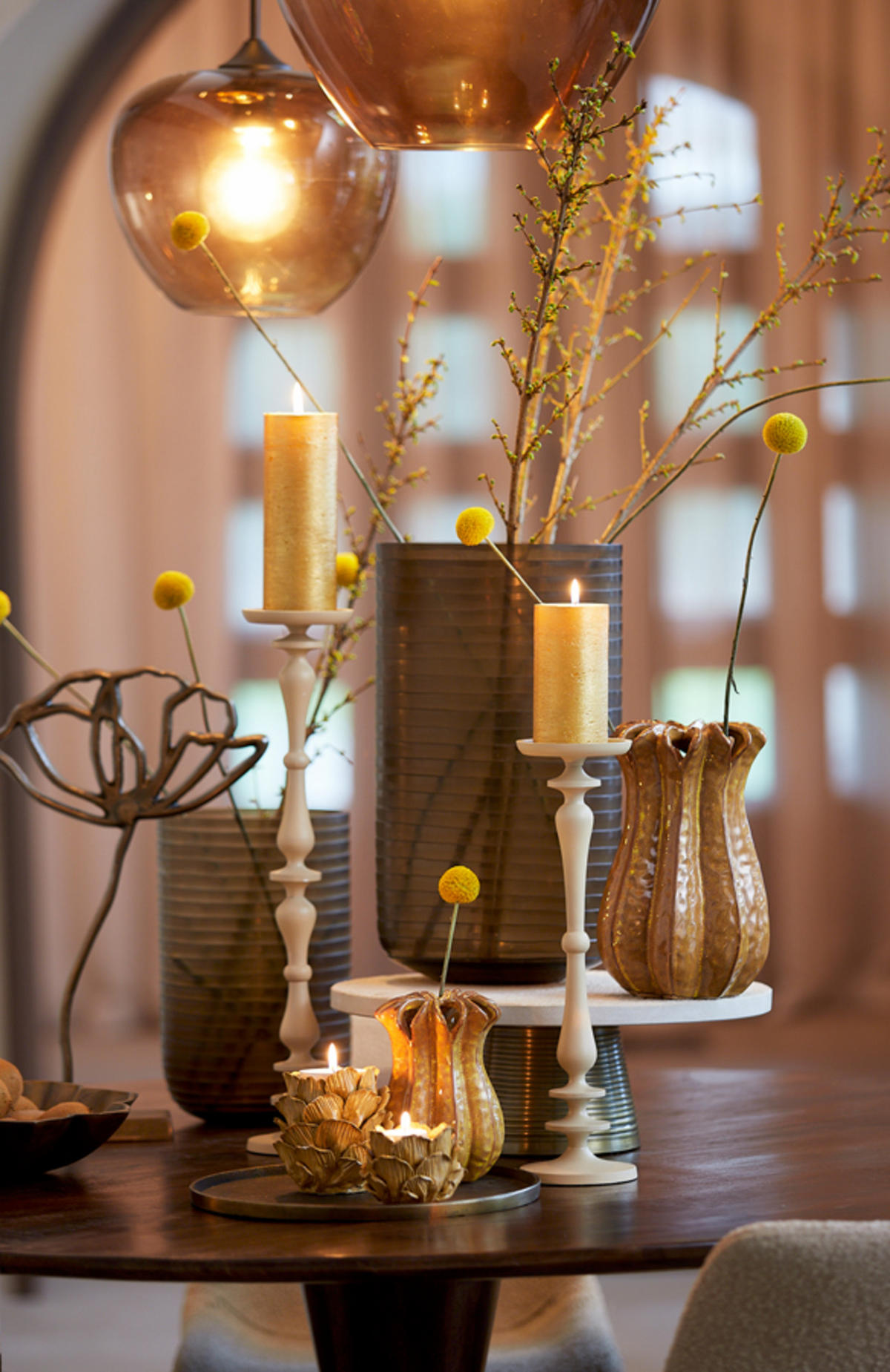 VASE Rumi Braun Ø22,5/41 cm - Braun, Glas (22.5/41cm) - Light & Living