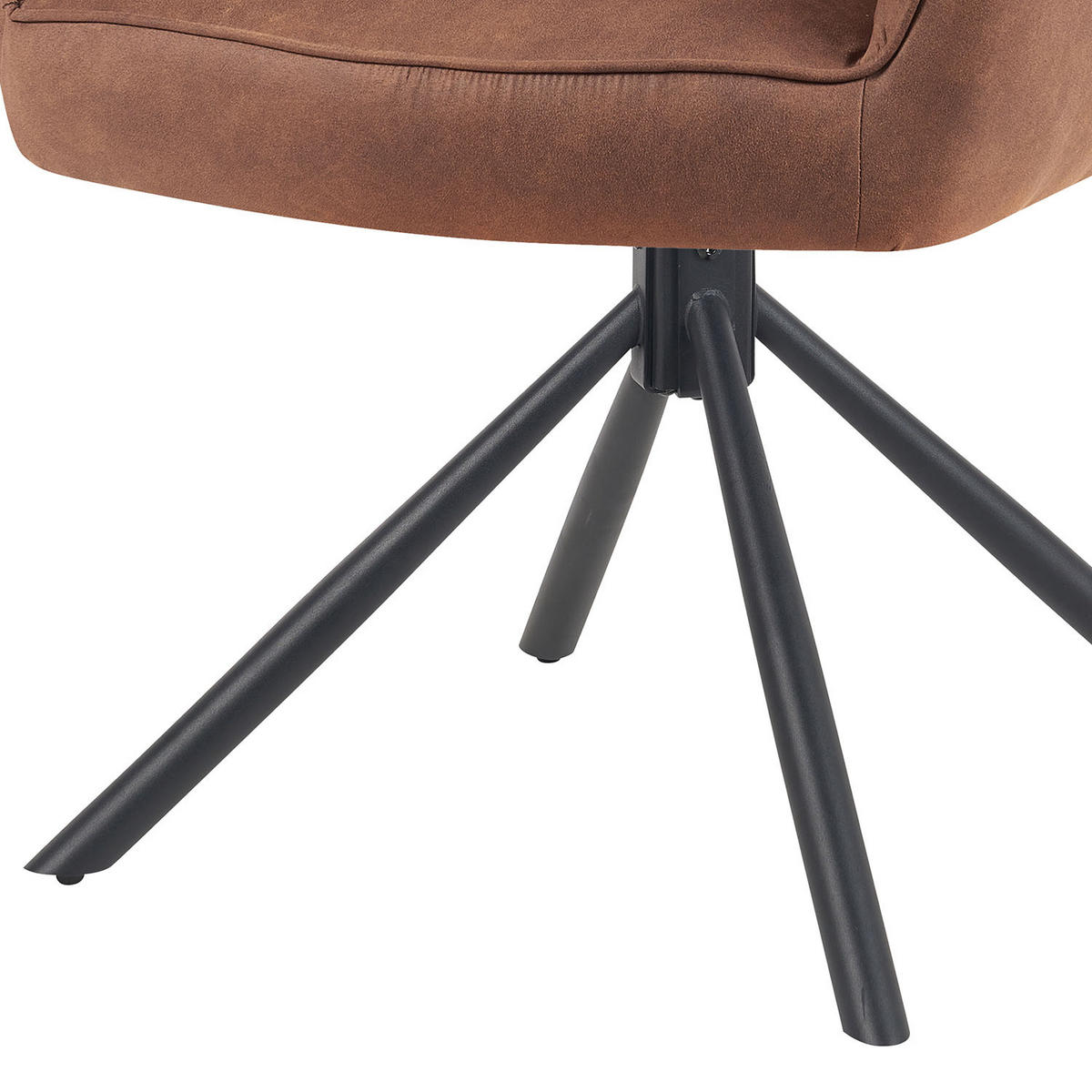 ARMLEHNSTUHL Mika-Piet 2er-Set - Schwarz/Braun, Textil/Metall (60/87/65cm) - DUBI Möbel