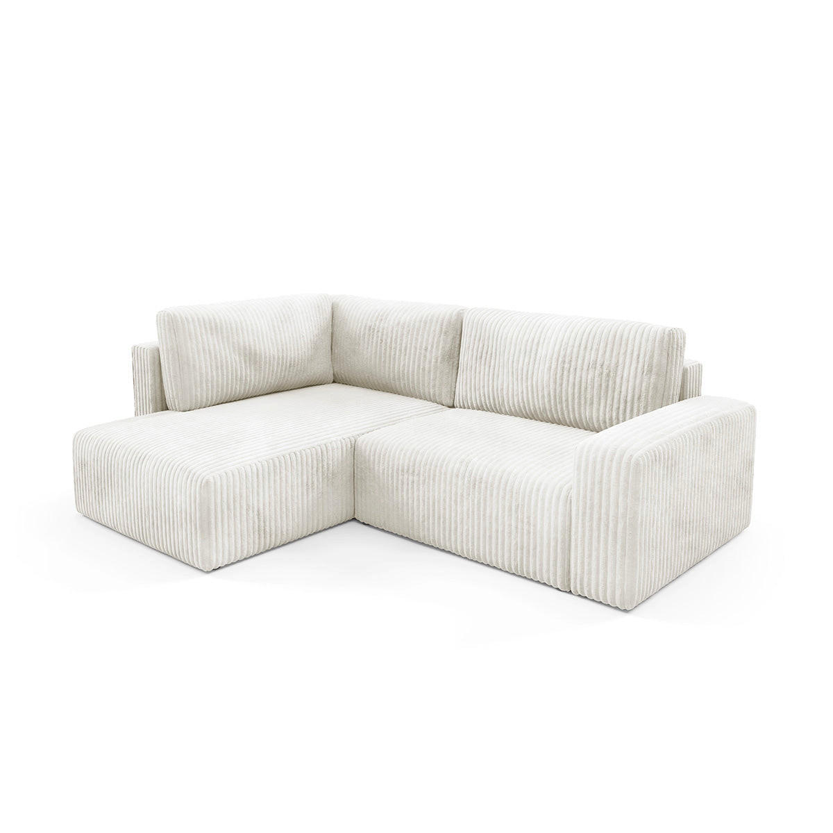 ECKSOFA Angela 4 Sitzplätze Weiß - Weiß, Holz (245/182cm) - Petits-meubles