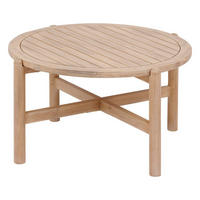KAFFEETISCH Akazienholz Ø 80 cm - Braun, Holz (85.4/85.4/48cm)