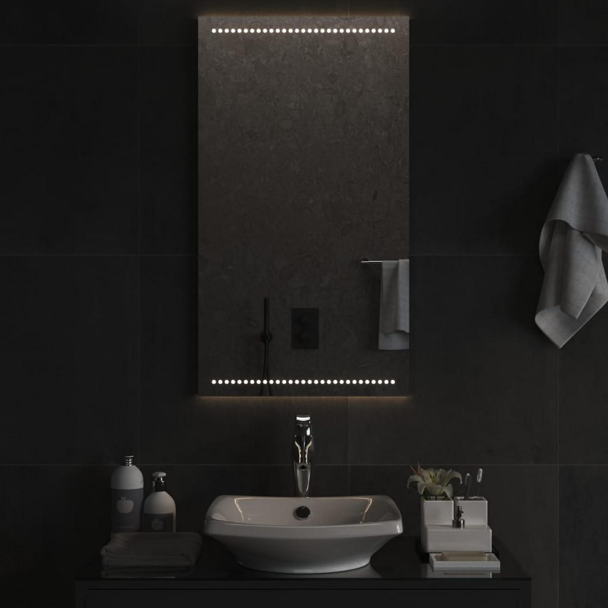 LED-BADSPIEGEL 50x90 cm - Transparent, Glas (50/90/90cm) - furnicato