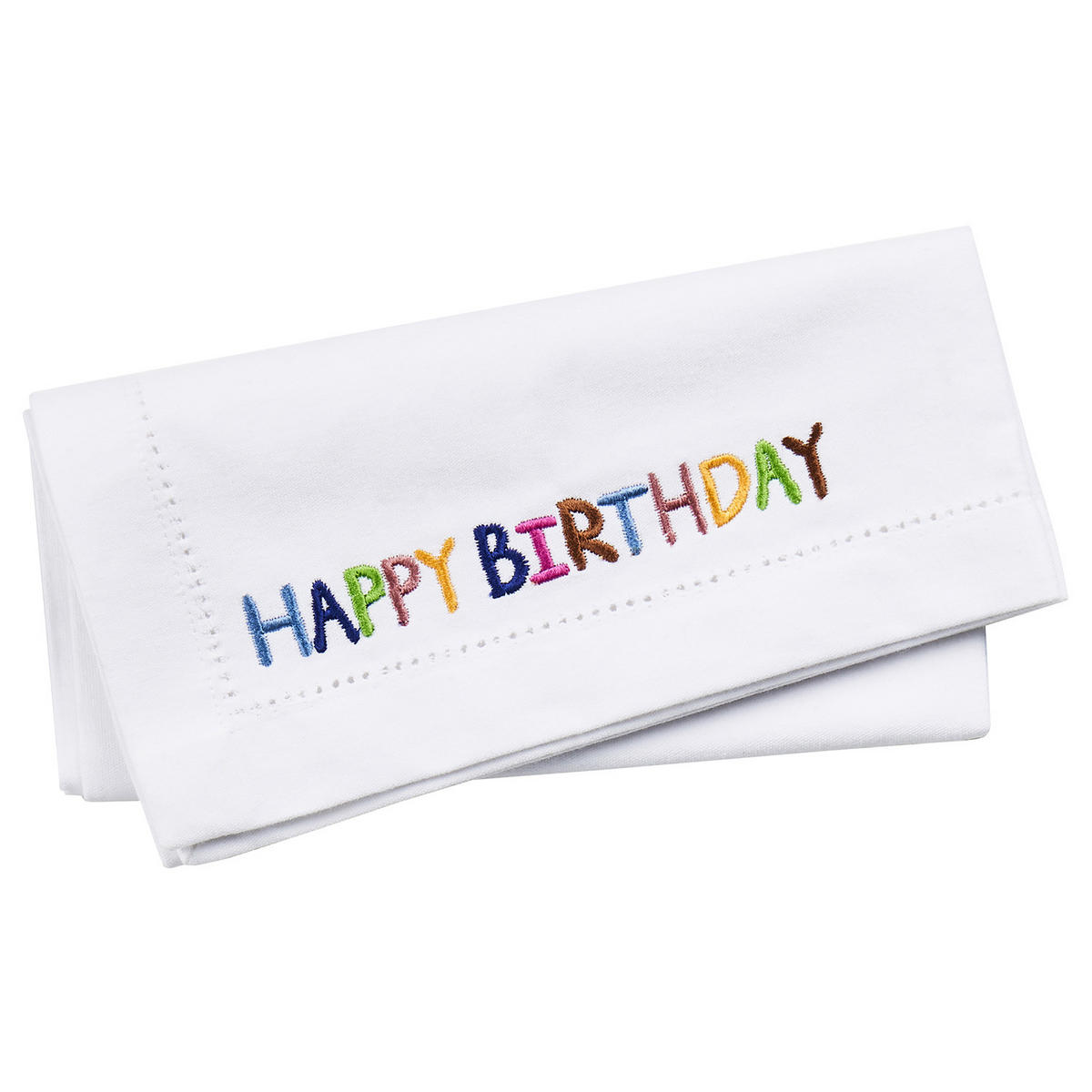 SERVIETTE (10er-Set) Happy Birthday - Weiß, Textil (45/45cm) - Butlers