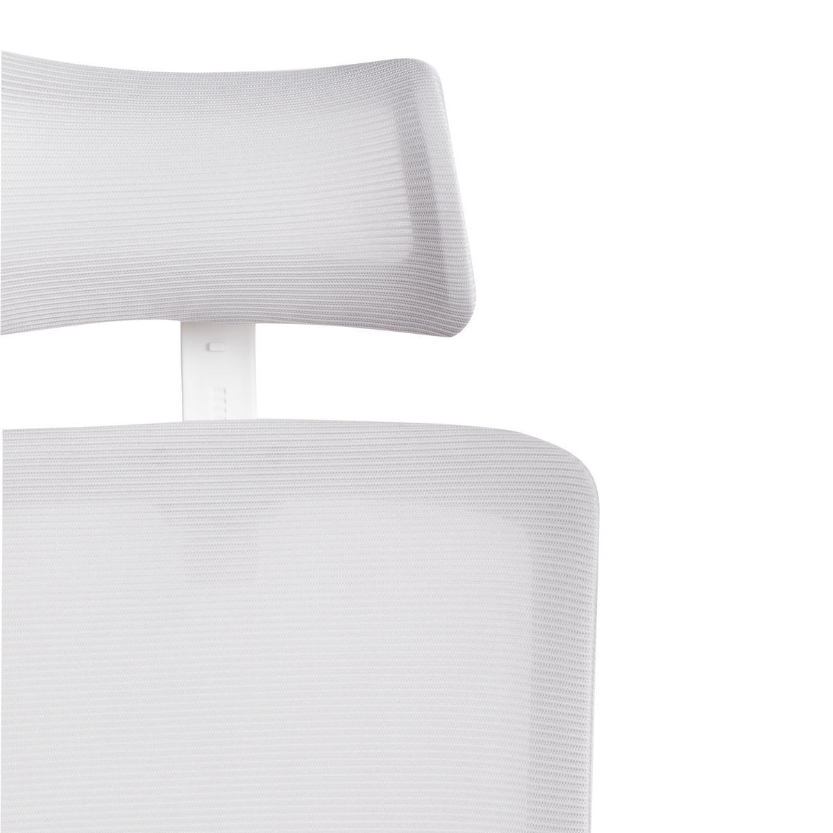 BÜROSTUHL Hellgrau Monarch - Hellgrau/Weiß, Textil (46/110/62cm) - Beliani