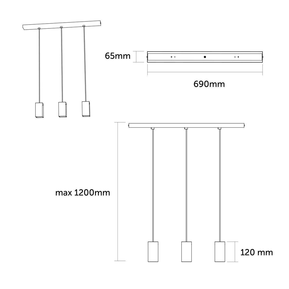 HÄNGELEUCHTE - Blau, Metall (6/50/6cm) - Lumicom