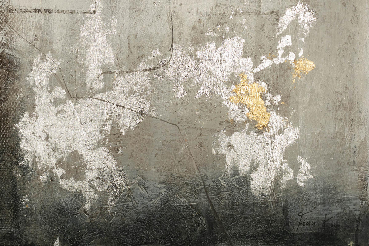 ÖLGEMÄLDE 80/80 cm - Grau, Holz/Textil (80/80cm) - KUNSTLOFT