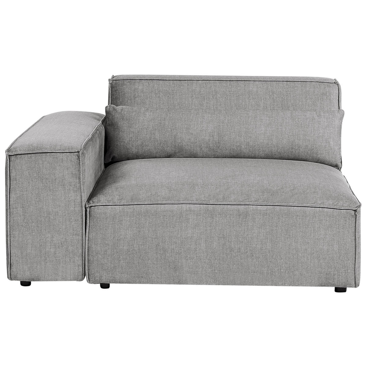 3-SITZER-MODULSOFA Grau Stoff Hellnar - Grau, Textil (364/70/126cm) - Beliani