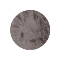 PREPROGE iz umetnega krzna Furry siva ø 80 cm okrogle - siva, umetna masa (80/80cm) - benuta