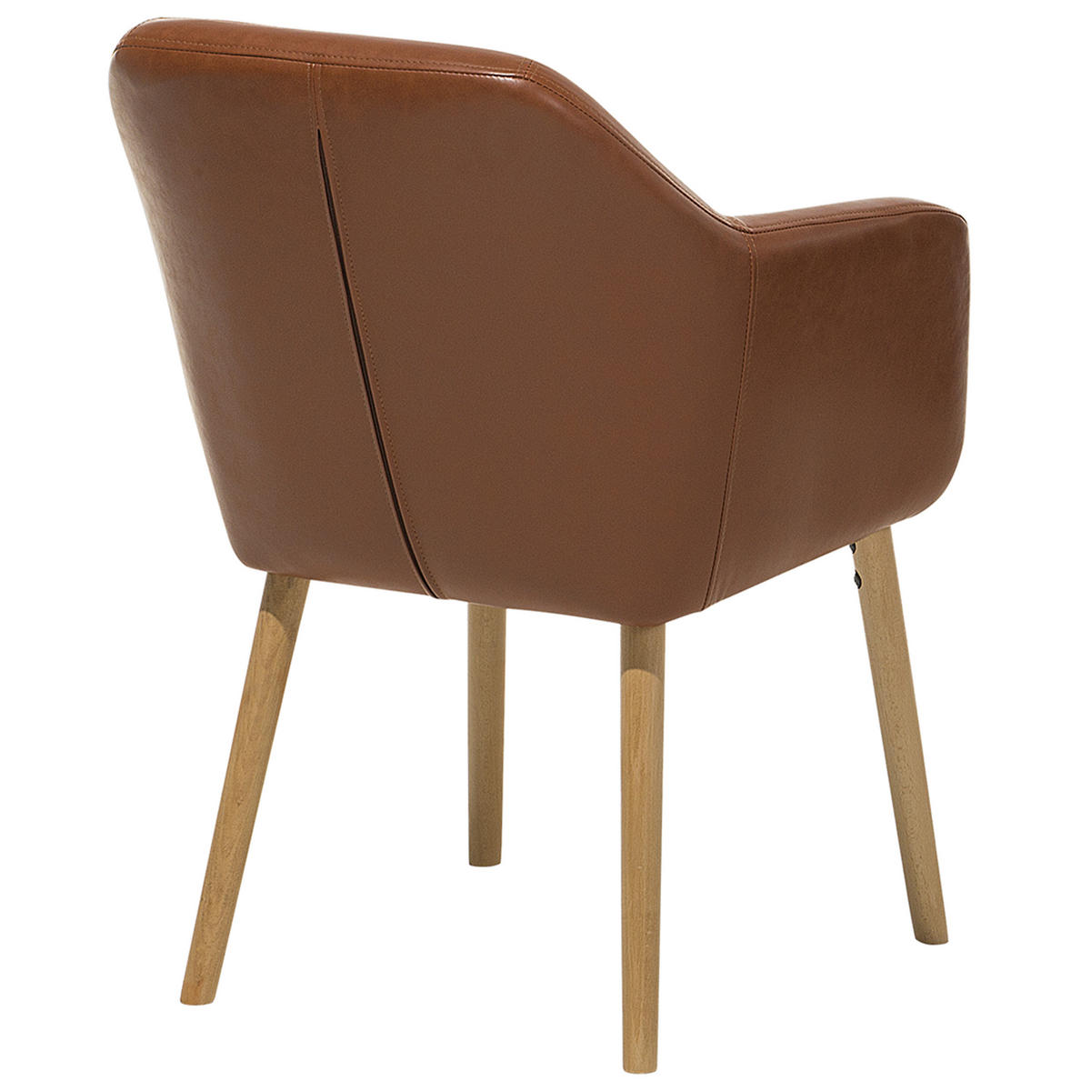 ESSZIMMERSTUHL Kunstleder Goldbraun Yorkville - Braun, Holz/Textil (56/82/46cm) - Beliani