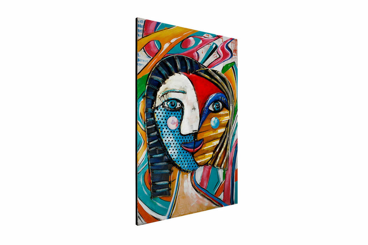 METALLBILD Bunt 60/90 cm - Multicolor, Metall (5/90cm) - KUNSTLOFT