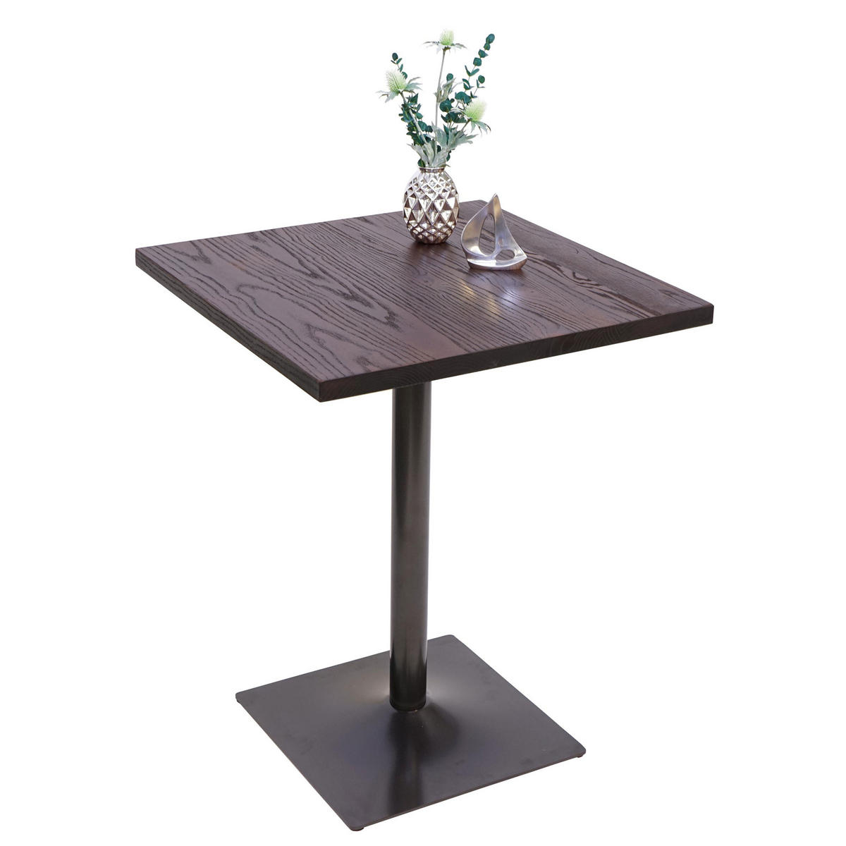 BISTROTISCH 76x60x60cm Industrial Gastronomie Ulme Holz Dunkelbraun - Dunkelbraun, Holz (60/60/76cm) - CHEFGASTRO