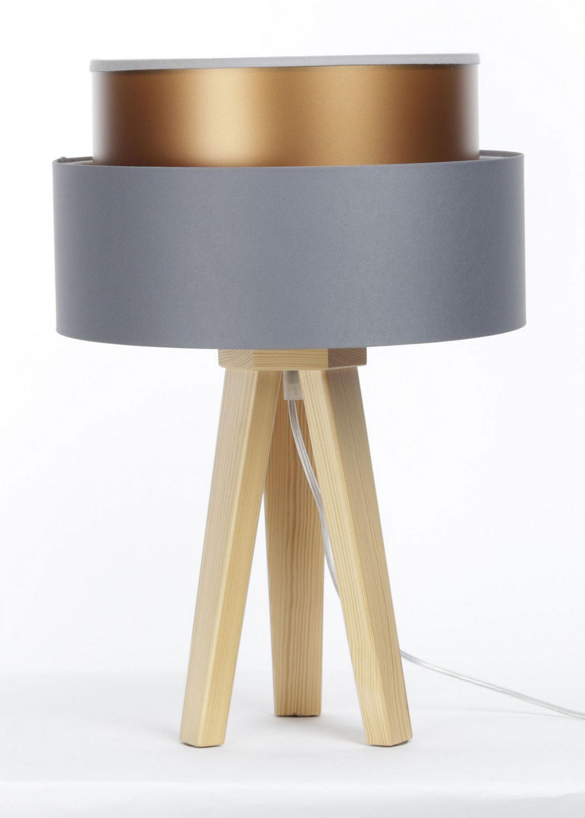 TISCHLAMPE Grau 30/45 cm - Braun, Kunststoff (30/0.7/45cm) - ONZENO