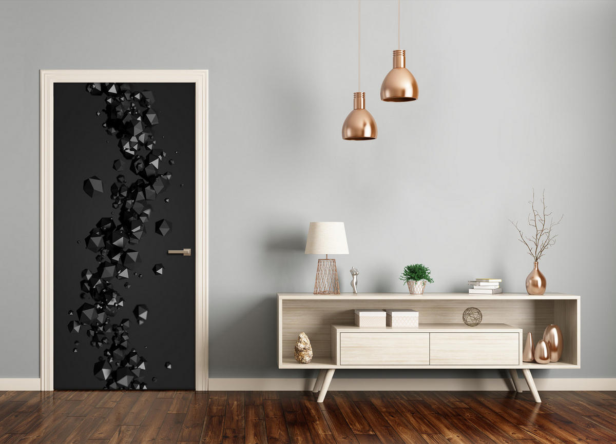 TÜRAUFKLEBER 85x205 cm Dekorativ für Türen - Schwarz, Kunststoff (85/205/0.01cm) - TULUP
