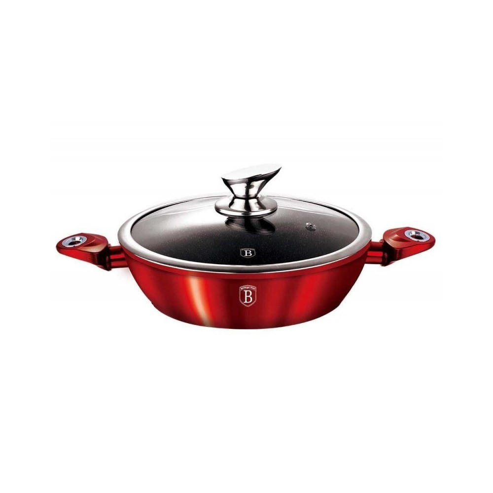 TOPF Rot 28/28/7.5 cm BH1263 - Rot, Metall (28cm) - Berlinger Haus