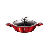 TOPF Rot 28/28/7.5 cm BH1263 - Rot, Metall (28cm) - Berlinger Haus