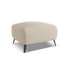 POUF Chenille Stoff Beige - Beige/Schwarz, Textil/Metall (65/44/65cm) - Makamii