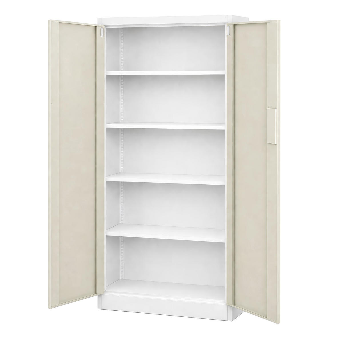BÜROSCHRANK DANIEL mit Zahlenschloss 185x90x40 cm - Weiß/Sonoma Eiche, Metall (90/185/40cm) - Jan Nowak