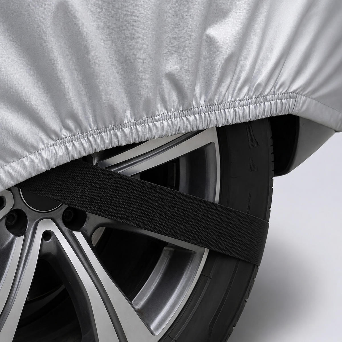 AUTOPLACHTA Strieborná Outdoor 450-495 cm sedan - strieborná, kov/textil (190/495/150cm) - Relaxdays