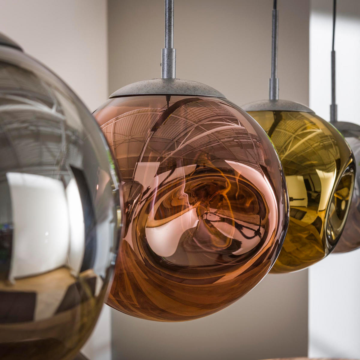 HÄNGELEUCHTE Stellar Gold 25/130/ 150 cm - Goldfarben, Glas (25/130/150cm) - Hoyz Collection