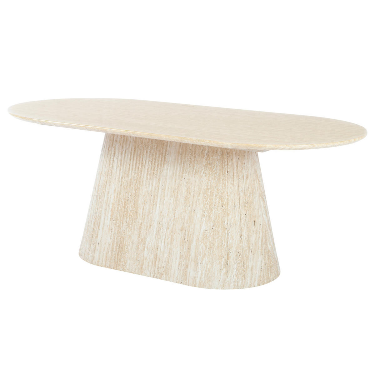 COUCHTISCH - Travertin Stein Dekor - Beige, Holzwerkstoff (60/120/48cm) - home24