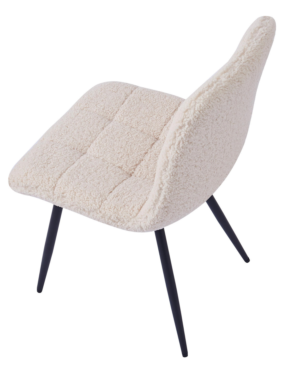 STUHL 2er-Set Wolle Weiß - Weiß, Textil (45/85/55cm) - Nordlys