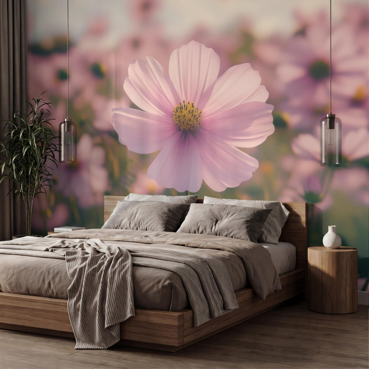 TAPETE - Blumen - Lila - Unscharf - 400x240 cm - Rosa, Papier (400/240cm) - OnlyWow