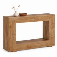 KONSOLENTISCH mit Stauraum 120 x 30 x 83,5 cm Holz Braun - Braun, Holz (120/30/86cm) - Meubliv