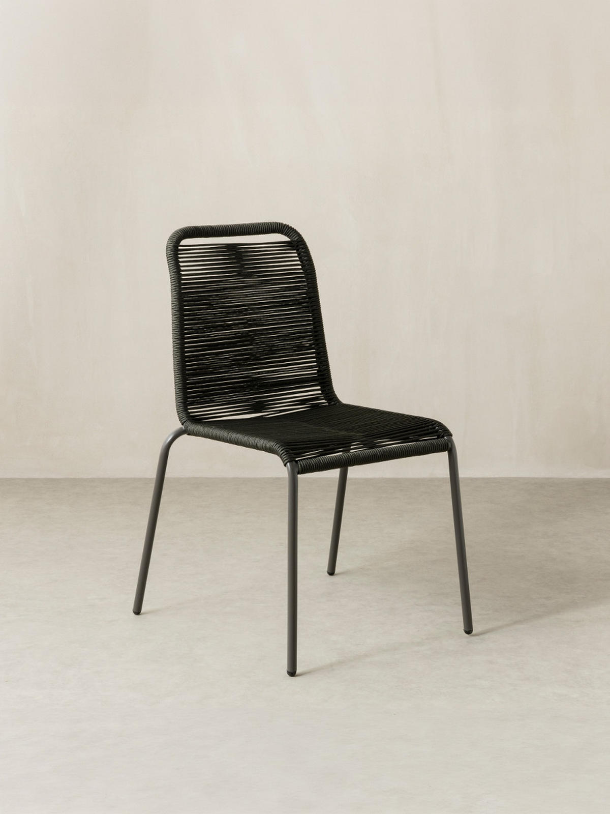 GARTENSTUHL Bowen Schwarz 54 cm x 83 cm - Schwarz, Metall (54/83/56cm) - Kenay Home