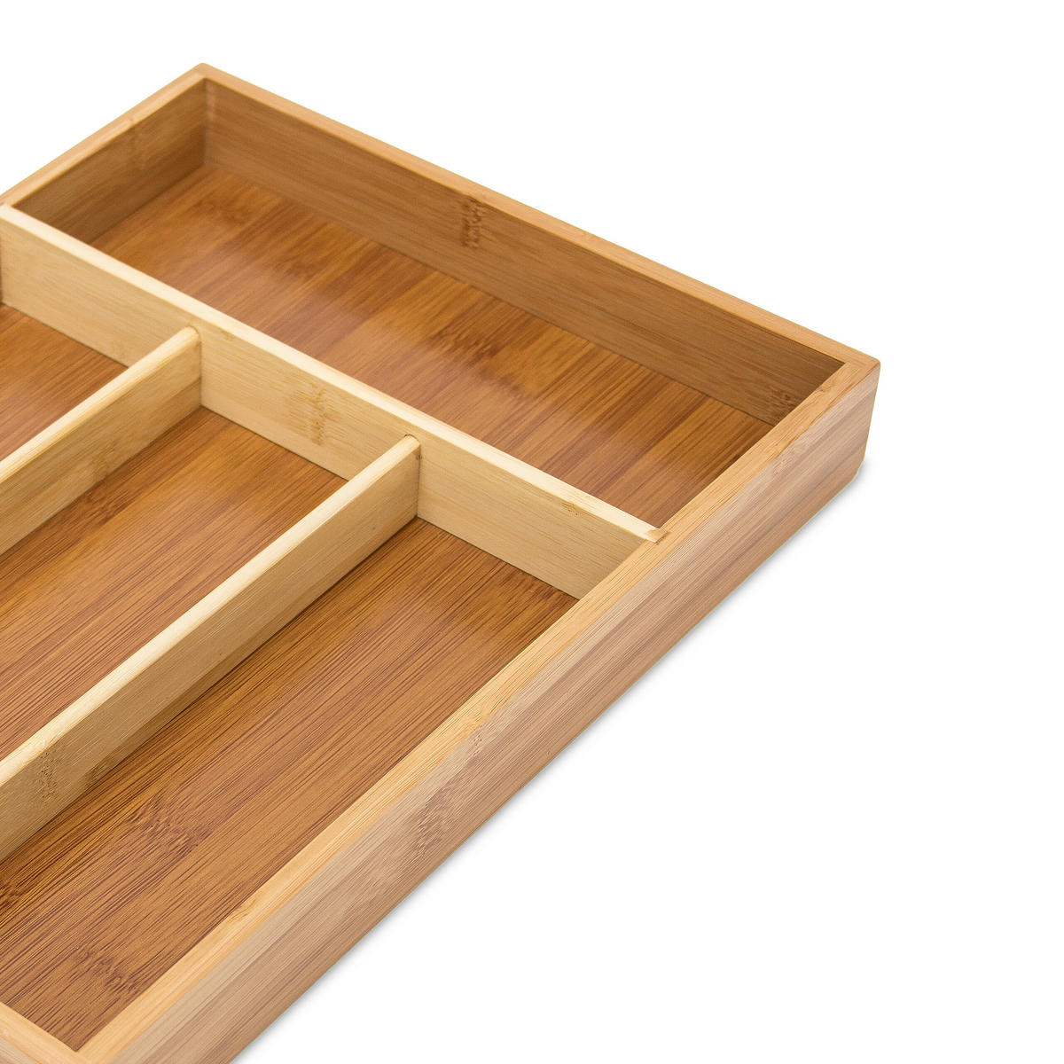 BESTECKKASTEN - Hellbraun, Holz (34/4/25cm) - Relaxdays