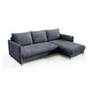 ECKSOFA Belis Boucle in Dunkelblau, Schlafsofa - Dunkelblau, Holzwerkstoff/Textil (216/165cm) - Bettso