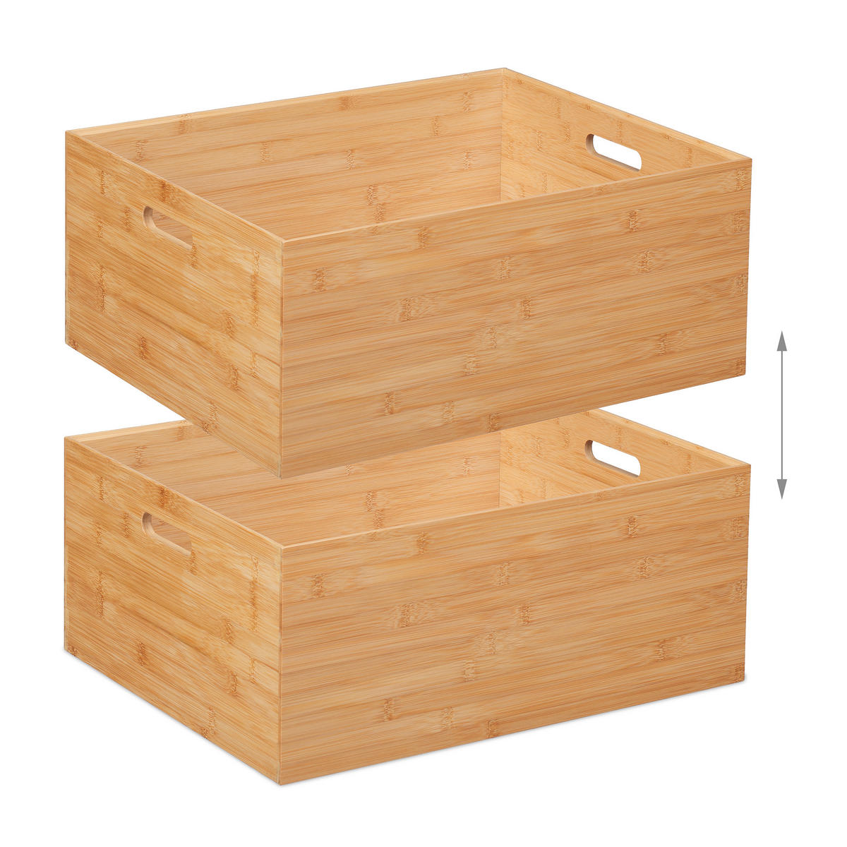 AUFBEWAHRUNGSBOX - Hellbraun, Holz (50/21/40cm) - Relaxdays